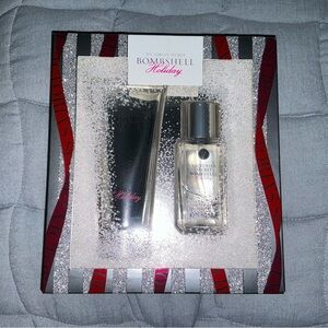 Victoria's Secret Bombshell Holiday Set - Silver and Red